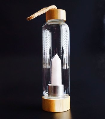 Бутылка для воды с кристаллом 550мл. Розовый кварц 24836 фото