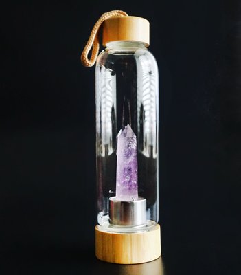 Пляшка для води із кристалом 550мл. Аметист 24837 фото