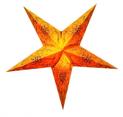 Светильник Звезда картонная 5 лучей ORANGE FLOWER EMBD. 9050108 фото