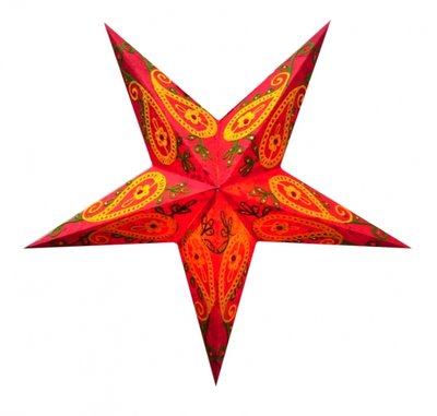 Светильник Звезда картонная 5 лучей RED WOOL EMBD. 9050109 фото