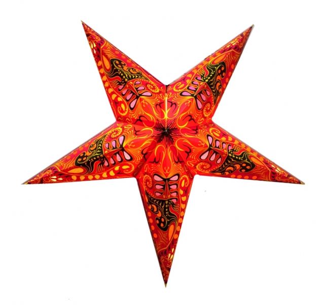 Светильник Звезда картонная 5 лучей PINK SHIVA 9050049 фото