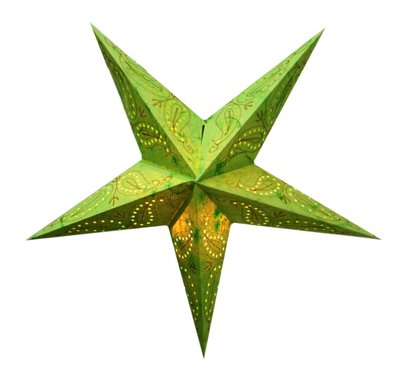 Светильник Звезда картонная 5 лучей GREEN PAISLEY EMBD. 9050095 фото