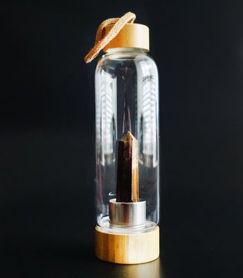 Пляшка для води із кристалом 550мл. Тигрове око 24841 фото