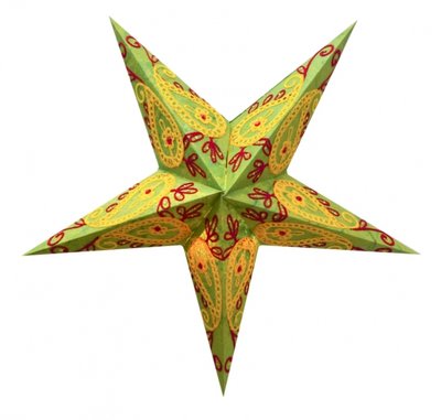 Светильник Звезда картонная 5 лучей GREEN WOOL EMBD. 9050110 фото