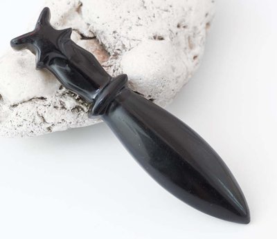Нож магический Черный Обсидиан 28107 фото