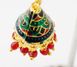 Сережки Конус Сундарі з емаллю 9080406 фото 2