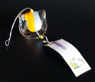 Японський скляний дзвіночок Фурін малий Манекі Неко №2 25040 фото
