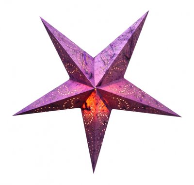 Светильник Звезда картонная 5 лучей PURPLE PAISLEY EMBD 9050097 фото