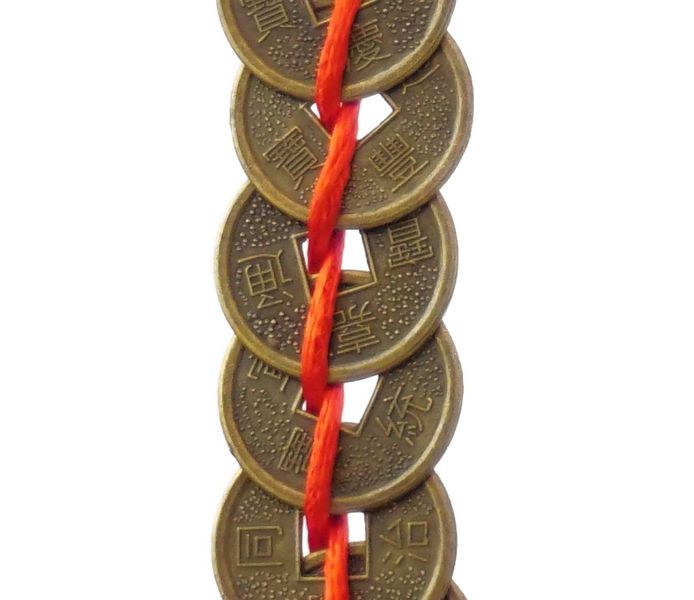 Підвіска з пензликом шість монет у лінію у бронзовому кольорі 24928 фото