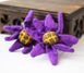 Сережки ганчіркові Квітка фіолетова 9080444 фото 1