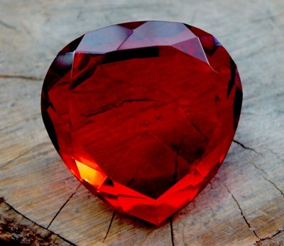 Сердце цветное стекло Красное 9190055 фото