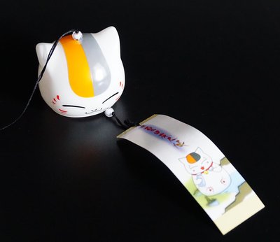 Японський скляний дзвіночок Фурін малий Манекі Неко №4 25042 фото